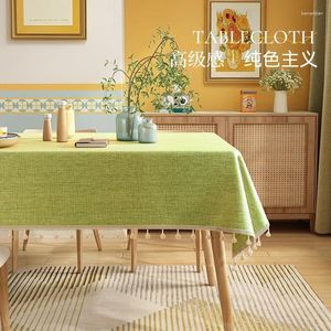 Bordduk Kinesisk stil bomullslinne Tändduk tvättbar vattentät och oljebeständig rektangulär form