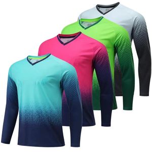 Män barn fotbollströja anpassad fotbollsspårning långärmad fotboll uniform vuxen barn fotboll skjorta kit målvakt sport kostym 240325