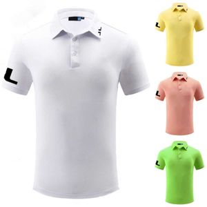 Maglia estiva da golf a maniche corte da uomo, ad asciugatura rapida, traspirante, comoda, maglia sportiva casual elastica da GOLF