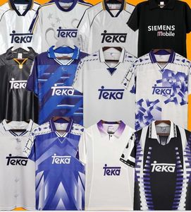 1994 1995 1996 1997 1998RERER REDONDO MADRIDサッカージャージ＃7 Raul＃9 Home White Away Blue Football Shirts Vintage Maglia Camiseta de Futbol