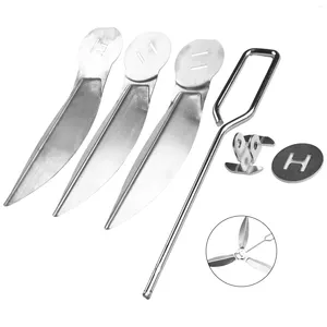 Ferramentas grelhas kit sistema de limpeza ferramenta peça substituição prata durável fácil montar para weber grill ferro