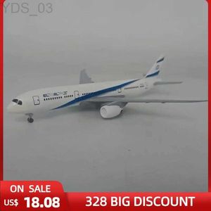 Aircraft Modle Diecast B777 El Al Air Israel 1 400-20CM Airlines With Base Landing Gearsalloy Aircraft Plane Model Toy For Collection Toys Gift YQ240401