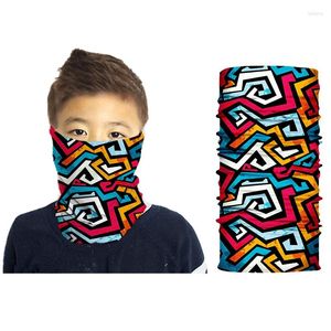 Bandanas 2024 Children's Turban Solid Colorシリーズスポットマジックアウトドアスポーツ日焼け止め多機能保護マスク