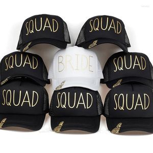 Ball Caps Pineasple Bride Squad Baseball Golden Print Style Hats Wesder Wedding Black Bachelor Party Letni miłośnicy