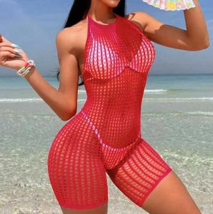 WDCL Sexy Pajama Sexy Halter Neck Sect Press Press Short Conty Body Stocking Body Stocking Lingerie 2404101