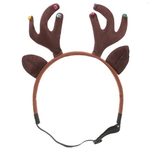 Dog Apparel Christmas Pet Headband Deer Antlers Clothing Festival Lightweight Hair Clasps Plush Headdress Hat For Party Ties