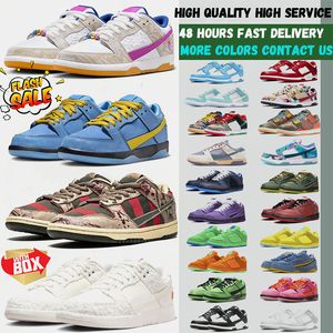 designer Men Women Shoes Sneakers Panda White Black Grey Fog Triple Pink University Blue Red Rayssa LealTaupe Wolf Grey lobster Plum Give Her Flowers with box