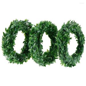 Decorative Flowers Artificial Ivy Leaf Wreath 7.5Meter Plant Vines Fake Home Decor Wedding Christmas Indoor Outdoor Garden Festival