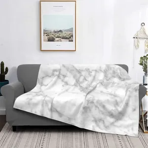 Coperte Coperta minimalista in marmo bianco flanella invernale stile nordico tiro caldo multifunzionale per letto camera da letto trapunta sottile in peluche