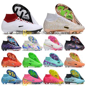 Sacchetti regalo maschi stivali da calcio femminile ronaldo cr7 superfiys ix 9 elite tns fg taglieri mbappe neymar accer calcio scarpe bambini ragazzo top gocce esterno botas de futbol