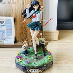 Anime Manga 27 cm Inuyasha Higurashi Kagome Action Figure in PVC Sexy Decorazione del desktop Collezione Ornamenti per bambole Modello Giocattoli Regali 240401