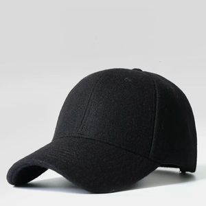 Man big bone large size hat cap Male Autumn and Winter Warm Wool Felt Hat Men Big Sizes Baseball Caps 5060cm 6064cm 240311