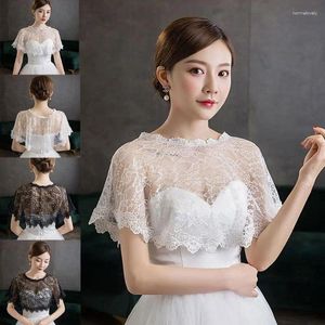 Scarves Womens Embroidery Floral Lace Shawl Wrap Wedding Bridal Flapper Cover Up See-Through Prom High Low Shrug Cape Tulle