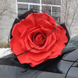 Dekorative Blumen im Stil einer PE-Rose, künstliche Hochzeit, Jahrestag, Zubehör für Frauen, Weihnachtsgeschenk, Blumenstrauß, handgefertigtes Materialpaket