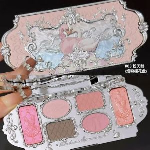 Shadow Flower Know Swan Ballet Eye Shadow Plate Six Colors Contour Compact Pure Desire Wind Highlight Earth Color Student Facial Plate