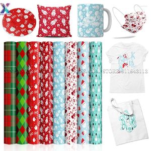 Window Stickers XFX Christmas Infusible Transfer Sheets Ink 12 Pcs 12"x12" Sublimation Paper For Mug Canvas Bag Pet Tag Cricut