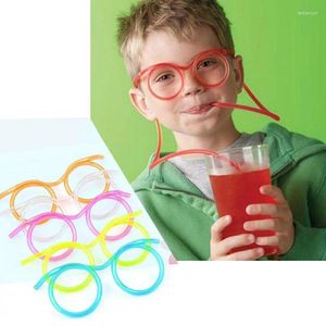 Cannucce Bicchieri di cannuccia Divertenti PVC morbido Flessibile Forniture per feste per bambini Bar Creatività Regali giocattolo s