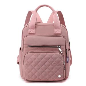 Nova mochila de náilon Europa e Estados Unidos carregando bolsa de ginástica feminina diamante cheque bordado linha ombro pequena bolsa quadrada moda lazer mochila de mão