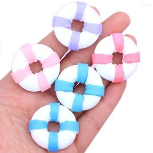 Decorative Flowers 10/20pcs Cute Swimming Ring Resin Life Buoy Education Fun Lightweight Figurine Craft Toy Miniature Kids Home Decorations