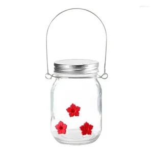 Other Bird Supplies Hummingbird Feeder For Outdoors Mason Jar Dish With Flower Feeding Ports Wide Top Opening Easy Fill Yard Garden