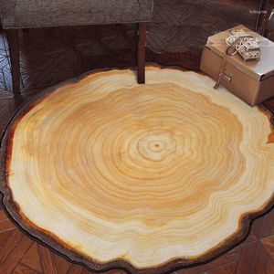 Carpets Personality Old Tree Rings Carpet Wood Color Round Floormats Parlor Door Mats Bedroom Living Room Sofa Table Area Rugs Deco
