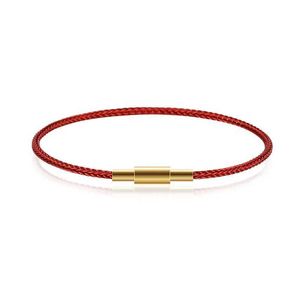 Catena 1.5 / 2mm 16-20cm Nero Rosso Corda di pizzo da donna Bracciale fortunato Bracciale con ciondoli da donna Gioielli fai da te Il miglior regalo per gli amanti Q240401