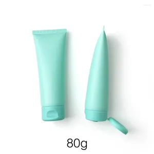 Storage Bottles 80g Matte Blue Green Plastic Squeeze Bottle Refillable Cosmetics Container 80ml Body Cream Lotion Empty Soft Tube 10pcs