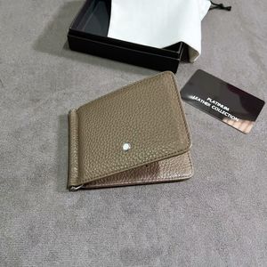 Mens Luxury Card Holder Läder Kreditplånbok Läder Tote Bag Coin Purse Thin Card Case Men Pocket Wallet Bonus Box