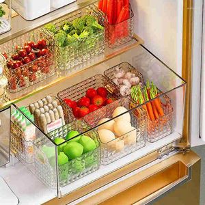 Förvaringsflaskor lådan kylskåp sidor mat mat klass kök vertikalt diamantmönster guldpläterat bärbart handtag