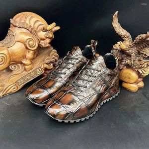 Casual Shoes BATMO 2024 Arrival Fashion Crocodile Belly Skin Causal Men Male Genuine Leather Sneakers PDD295