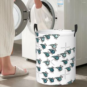 Çamaşır torbaları böcek sürüsü - desen dairesel engel depolama sepeti sağlam ve dayanıklı oturma odaları giysiler