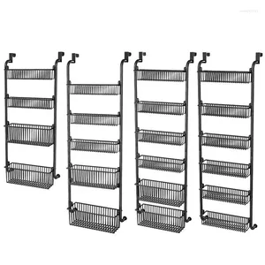 Caixas de armazenamento Porta Organizador pendurado Organizador multi-camada prateleiras de parede grátis especiarias revistas de brinquedos de rack frutas frutas