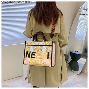Designer-Handtasche im amerikanischen Stil, neue Damen-Einkaufstasche, bedruckte hochwertige Handtasche