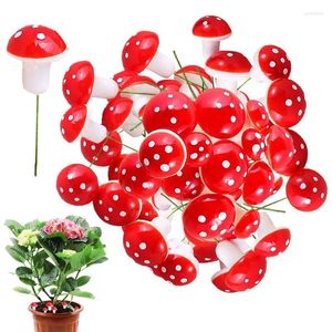 Party Decoration Mushroom Cake Picks 180pcs Garden Mushrooms For Bonsai Flower Pot Landscape Food Dessert