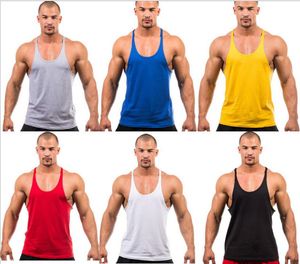 Men039s Tank Tops Man Man Blank Stringer Bawełna Trening Fitness Ćwiczenie Singlet kulturystyka