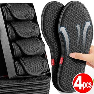 24 pçs palmilhas desodorantes de carvão de bambu malha respirável absorvente almofadas de sapato masculino sapatos esportivos inserção antibacteriana 240321