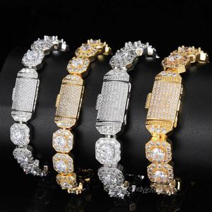 Hot Selling Hip Hop Men Bracelet S Sterling Sier Moissanite Diamond Cuban Link Chain