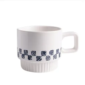 Tazze Tazza da caffè in ceramica con piattino con manico per set da tè, stoviglie perfette o per gli amanti delle tazze, smalto rustico opaco