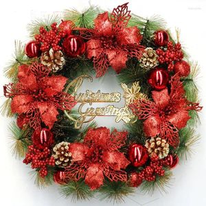 装飾花クリスマスリース30/40/50cmドアハンギング装飾屋外ホリデーパーティーホーム2024の装飾