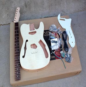 マホガニーのボディローズウッドフィンガーボードを備えたハードウェアセミホローボディエレクトリックギターは、リクエストとしてカスタマイズされています1833214