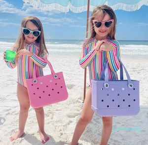 Waterproof PVC Basket Bogg Beach Bag Girl Damskie zakupy luksusowa torebka podróżne torby torebki puste plastikowe plastikowe pochette letnie sprzęgło męskie