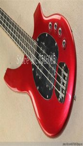 Real POS Säljer högkvalitativ aktiv pickup -musikman Bongo Red 4 String Music Man Electric Bass Guitar7885003