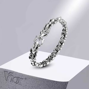 Chain Vnox 12mm Chinese Dragon Bone Bracelets for Men Bold Punk Rock Wristband Stylish Cool Boy Male Jewelry Q240401
