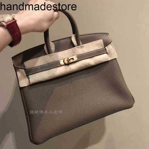 Leder BK Handtasche Master Handmade Leisure Lock Pocket Bag Platinum Togo Litchi Grain Kalbsleder Vr5b