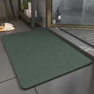 Bath Mats Super Absorbent Mat Quick Dry Thin Rugs Water Absorbing Non Slip Under Door Washable