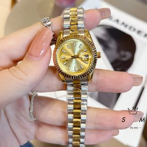 Mulheres de luxo relógios Top marca 26mm designer de ouro data automática movimento senhoras relógio de alta qualidade Todos os relógios de banda de aço inoxidável mulheres presente de aniversário de Natal