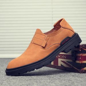 Casual Shoes Fashion Men's äkta läder tjockt soligt arbete utomhusföretag Oxford Shoe