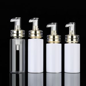 100ml~500ml Serum Golden Pump Bottle PET Plastic Essence Lotion Pump Bottles cosmetic package bottle