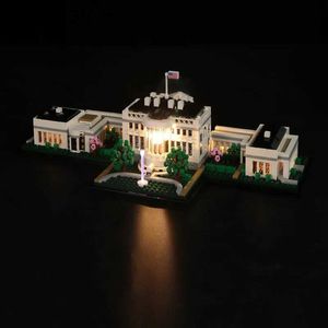 Bloklar Vonado LED Aydınlatma Seti 21054 Beyaz Saray Koleksiyon Modeli Oyuncak Kiti Işık Kiti Yapı Taşını İçer Değil 240401