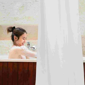 Cortinas de chuveiro Banho de cortina Banho de poliéster Banheiro curto à prova d'água doméstica à prova d'água
